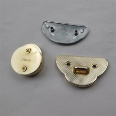 Golden Half-moon Shape Crystal Press Lock