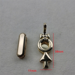 11mm Cute human-shaped light gold edge clip for bag