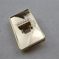 50mm Rectangular single port light gold twist lock for bag