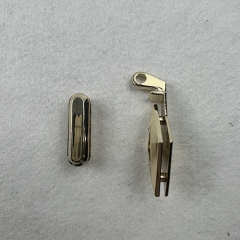 Golden Hollow Crystal Rhombus Shape Edge Clip