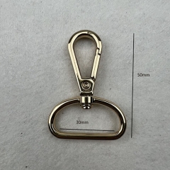 30mm Golden D-ring Snap Hook
