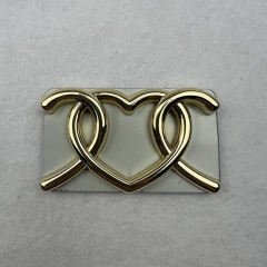 Golden Symmetrical Heart-Shape Decorative Accessory