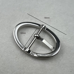 32mm Classic Nickle Oval Pin Buckle