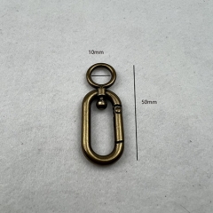 10mm Antique Dark-Gold Oval Snap Hook