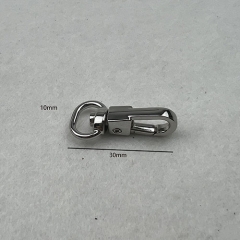 10mm Nickle Small Oval-ring Snap Hook
